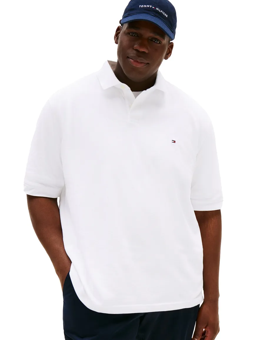 poloshirt korte mouw wit Tommy Hilfiger Big & Tall
