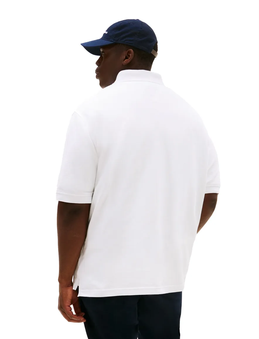 poloshirt korte mouw wit Tommy Hilfiger Big & Tall