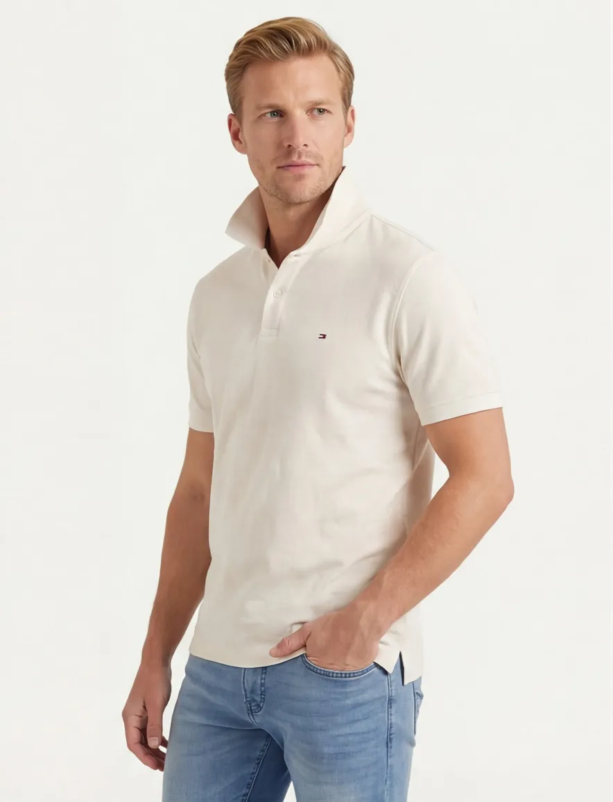 Tommy Hilfiger polo print ecru big & tall