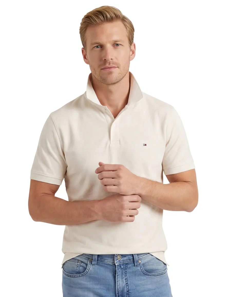 Tommy Hilfiger polo print ecru big & tall