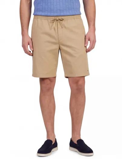 Tommy Hilfiger Tommy Hilfiger bermuda big & tall effen beige katoen