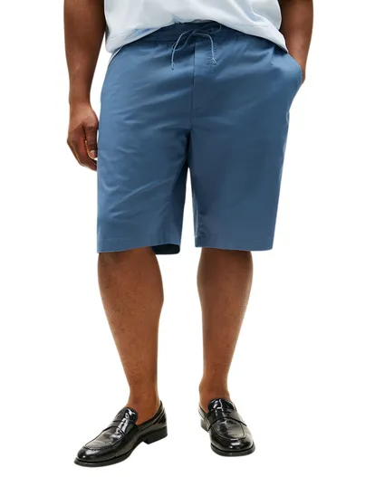 Tommy Hilfiger Tommy Hilfiger big & tall bermuda blauw effen katoen