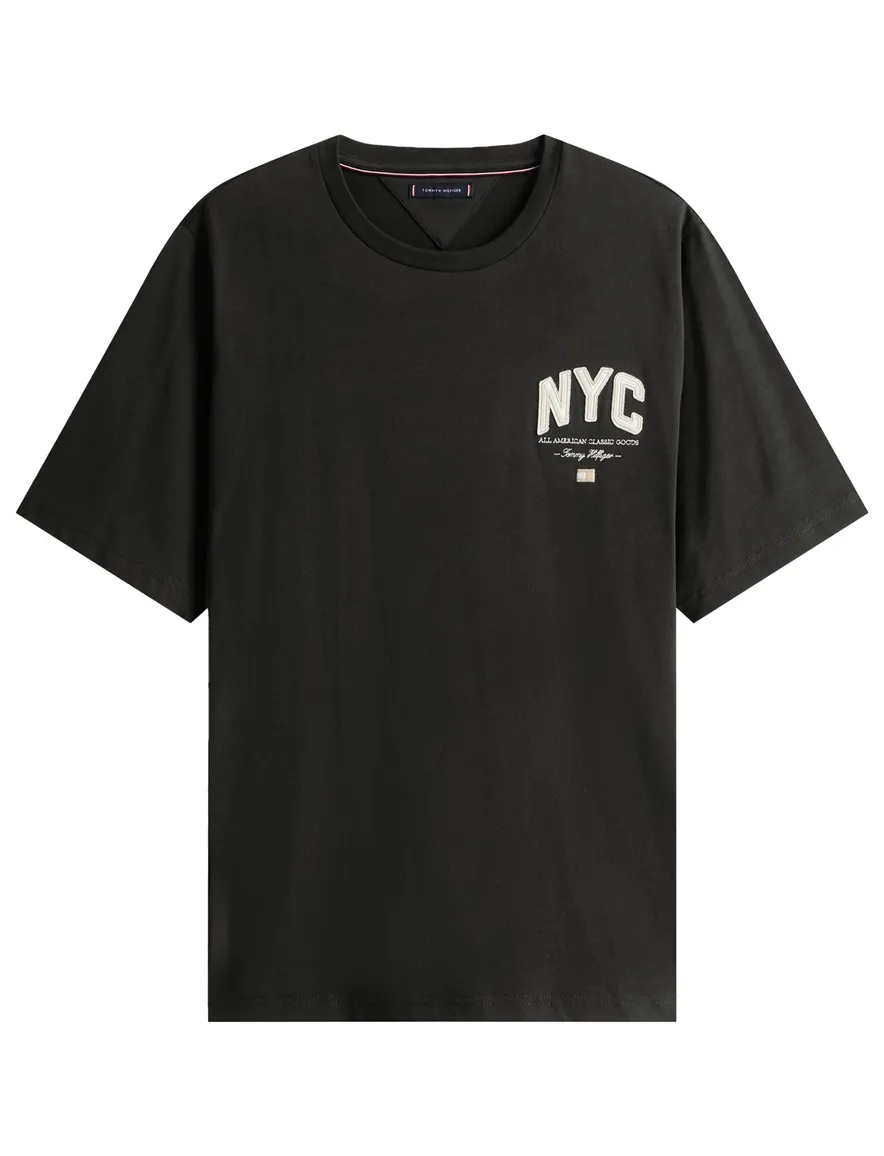 t-shirt zwart Tommy Hilfiger Big & Tall