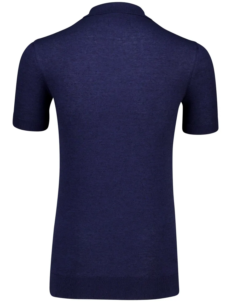 Barbour polo donkerblauw knit korte mouw