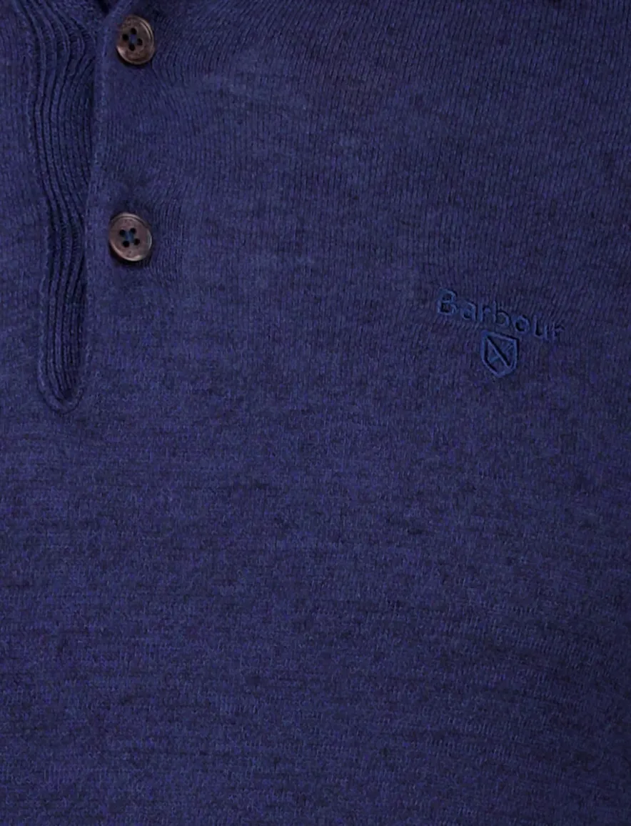Barbour polo donkerblauw knit korte mouw
