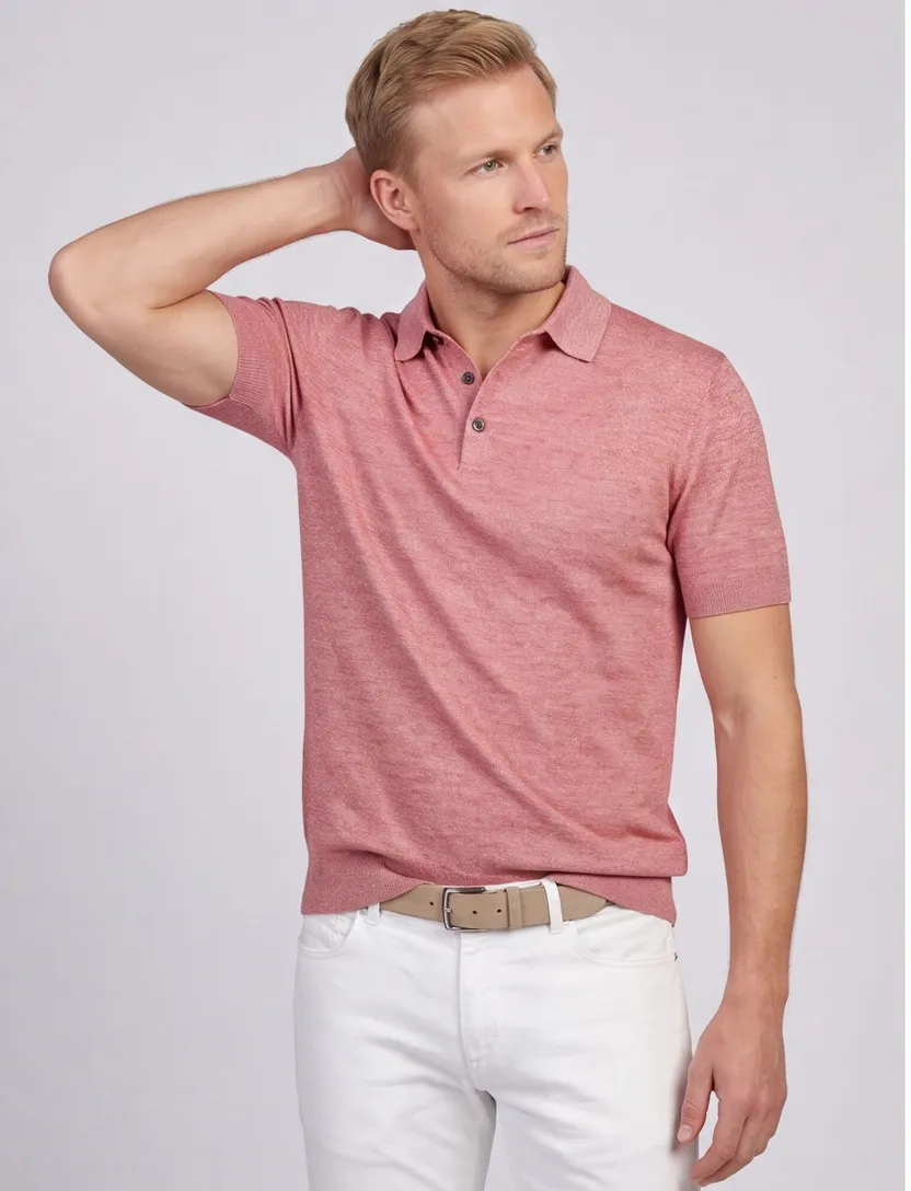 Polo Barbour Boston rood korte mouw normale fit