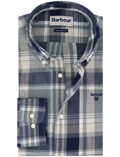 Barbour Barbour overhemd blauw geruit Tailored Fit