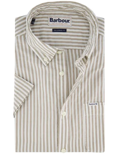 Barbour Barbour overhemd beige gestreept 100% katoen