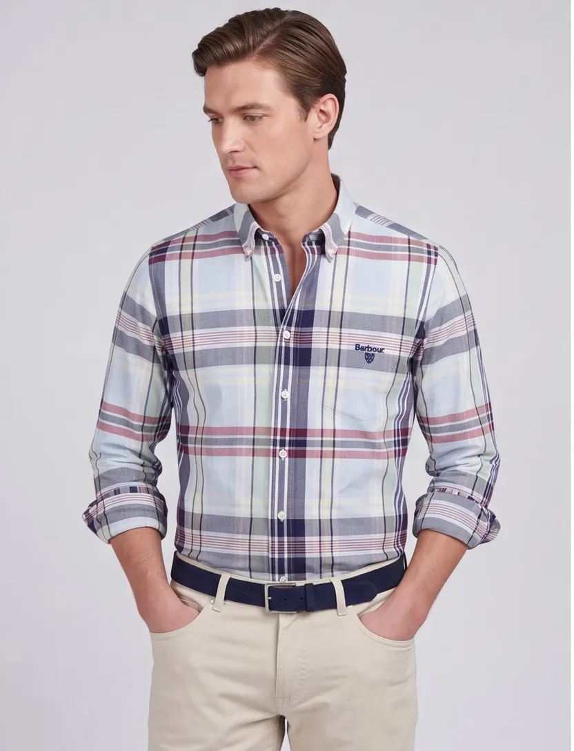 Barbour overhemd geruit button down Tailored Fit