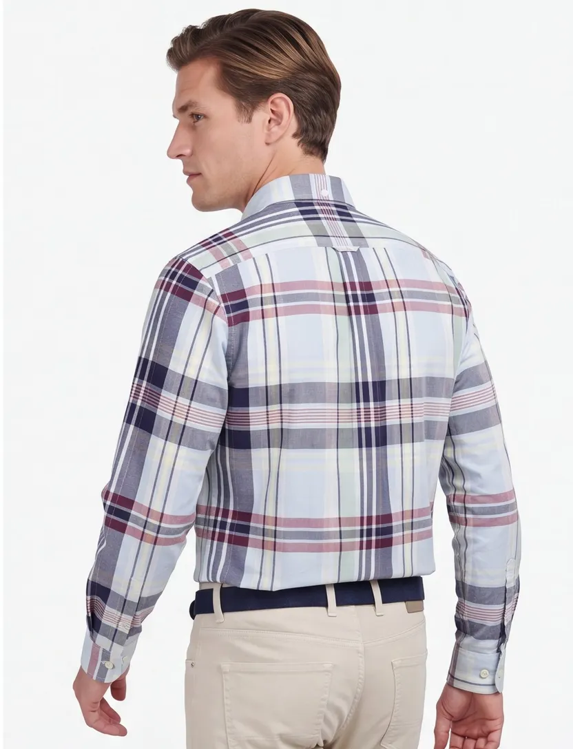 Barbour overhemd geruit button down Tailored Fit