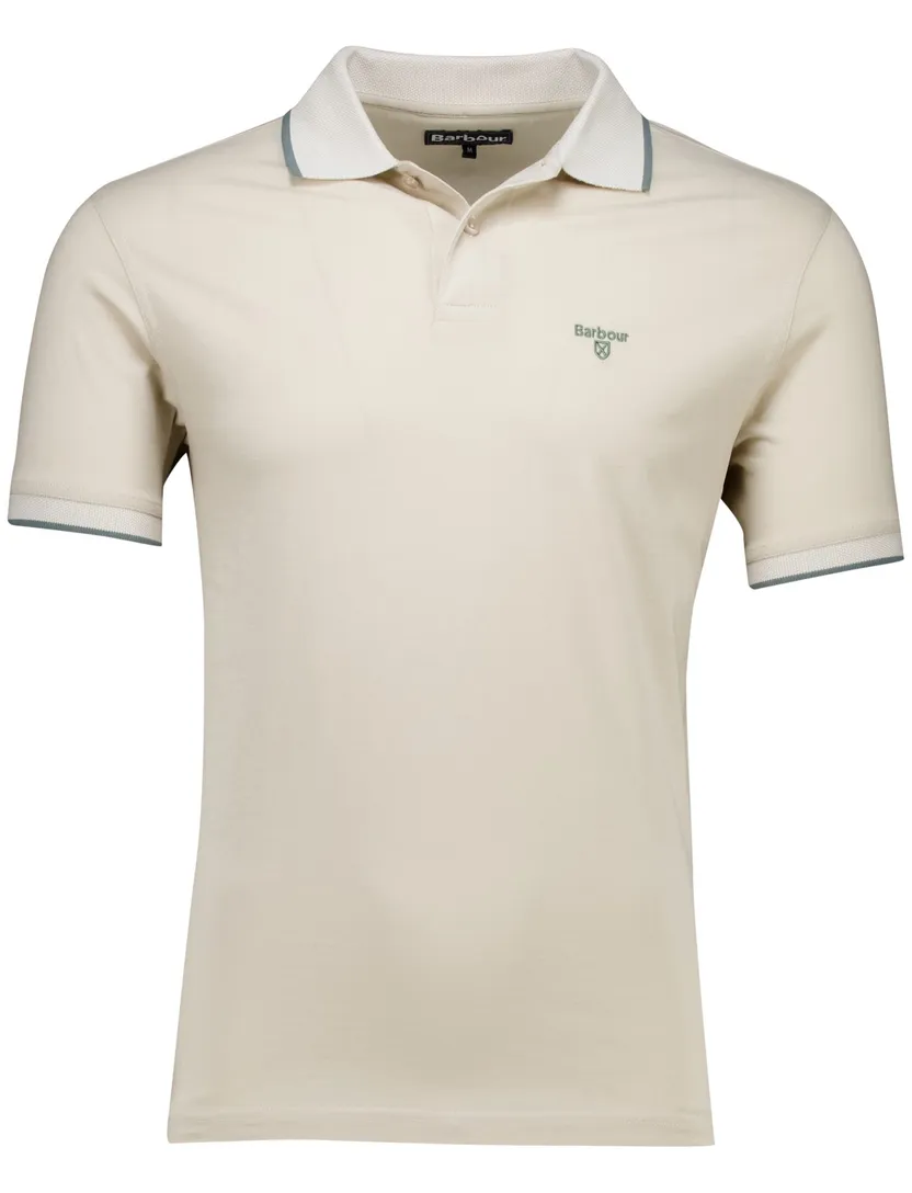 beige Barbour Cornsay polo jersey katoen