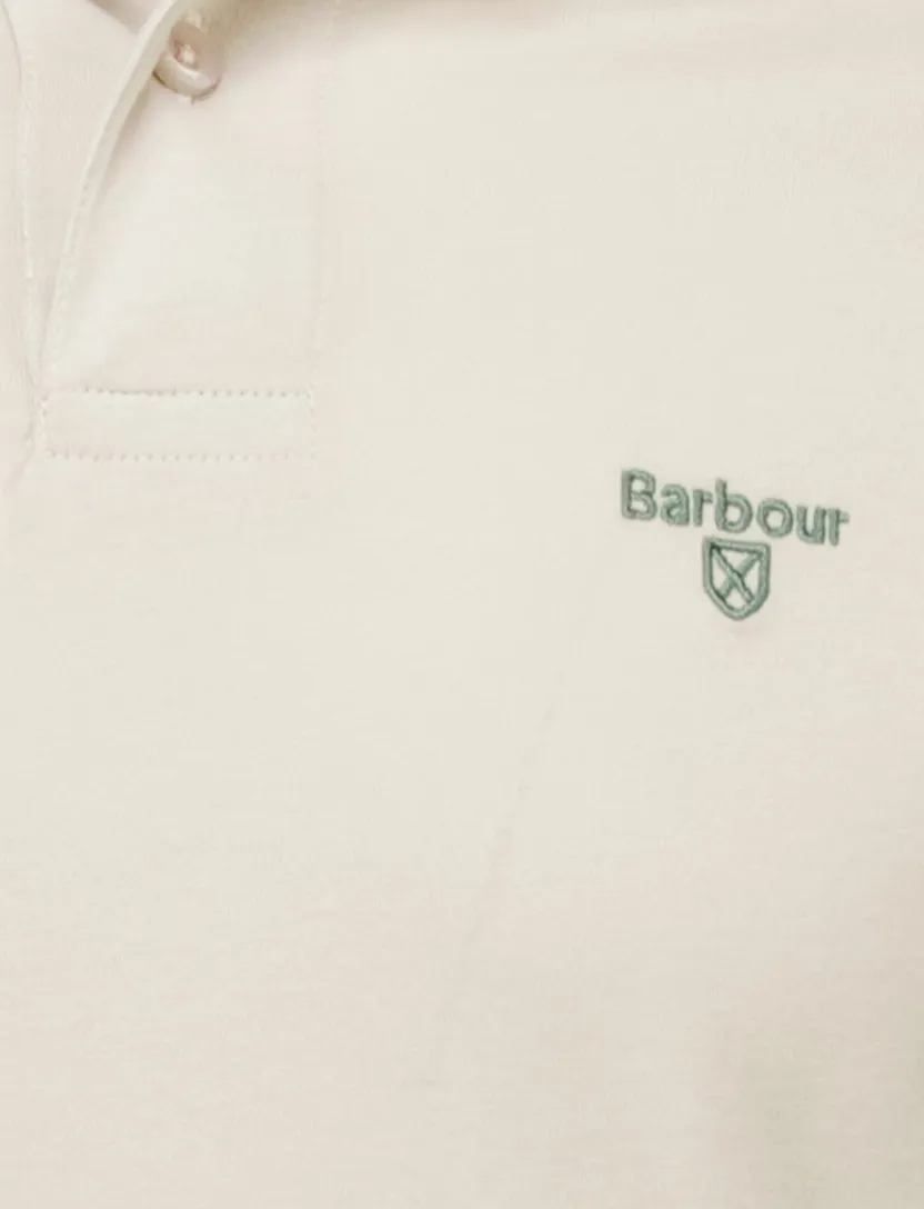 beige Barbour Cornsay polo jersey katoen