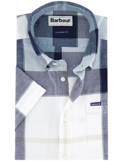 Barbour Barbour overhemd donkerblauw ruit Tailored Fit