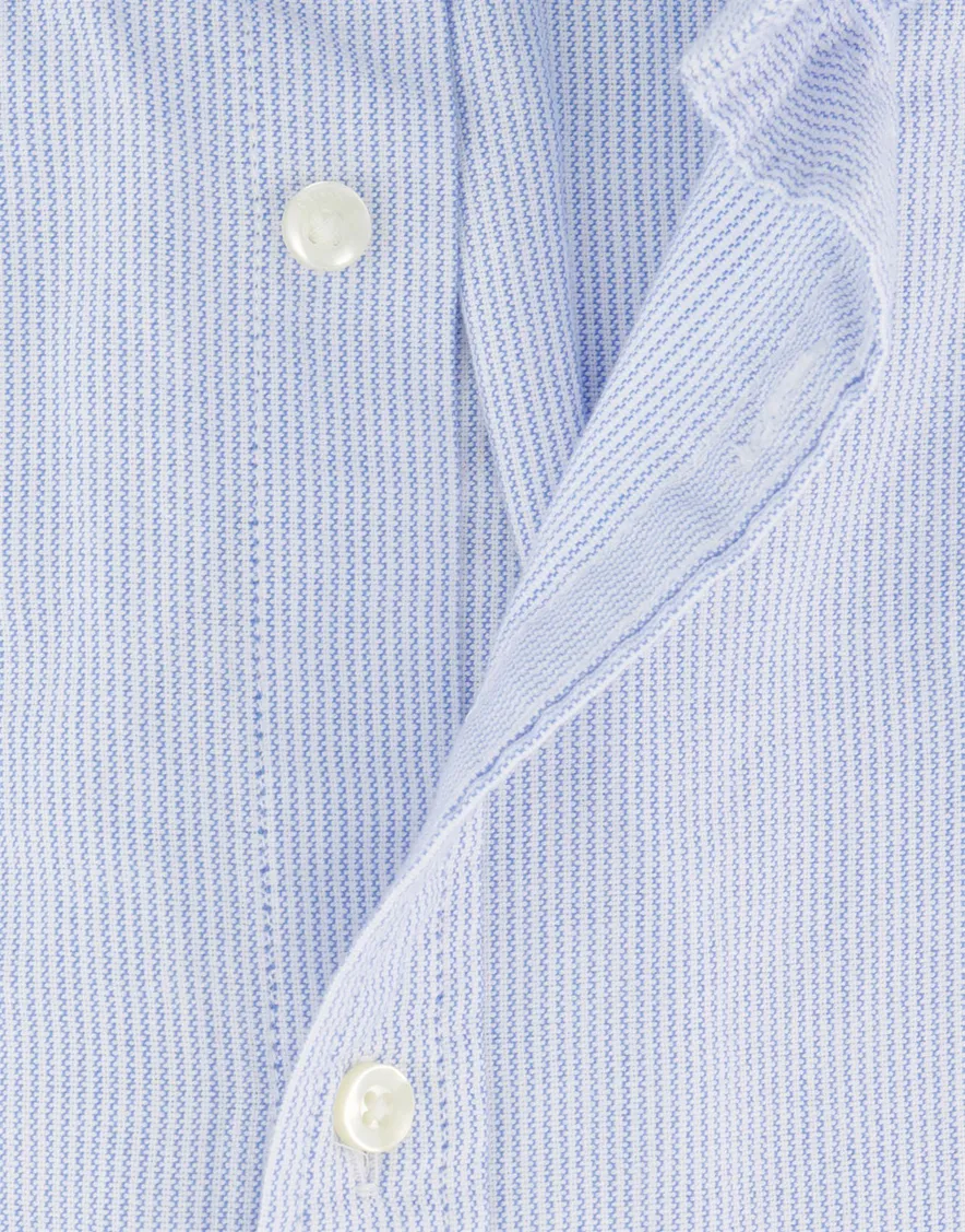 Barbour overhemd korte mouw blauw gestreept korte mouw