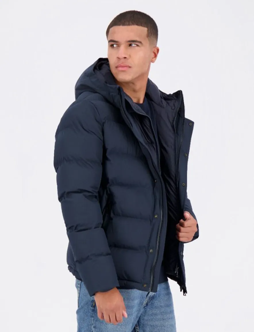 Airforce winterjas gewatteerd donkerblauw