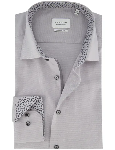 Eterna Strijkvrij overhemd Eterna Comfort Fit grijs