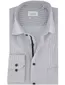 Eterna overhemd grijs comfort fit borstzak