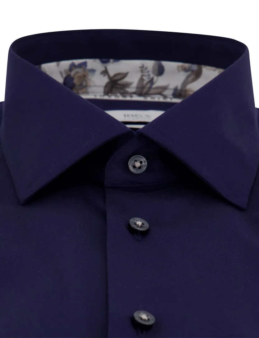 overhemd Eterna Luxury Comfort Fit donkerblauw