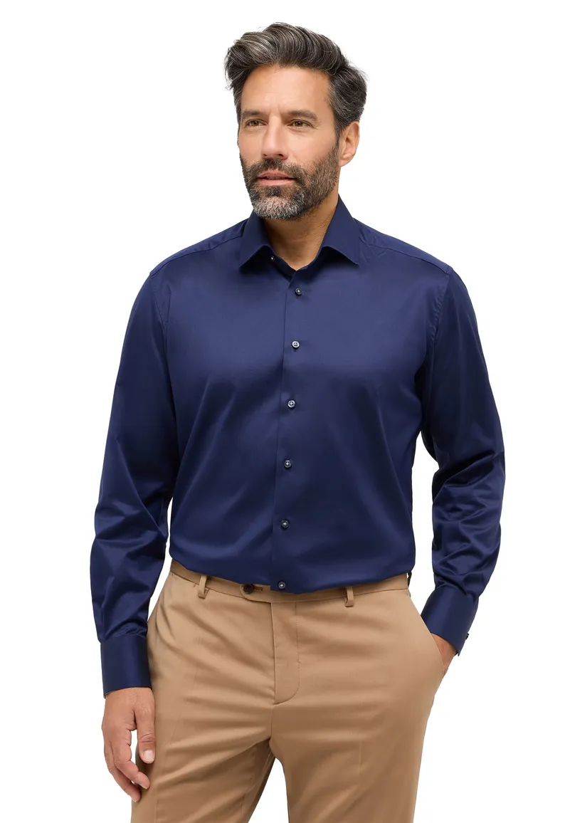Eterna Luxury overhemd Comfort Fit donkerblauw