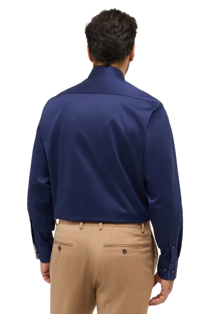 overhemd Eterna Luxury Comfort Fit donkerblauw