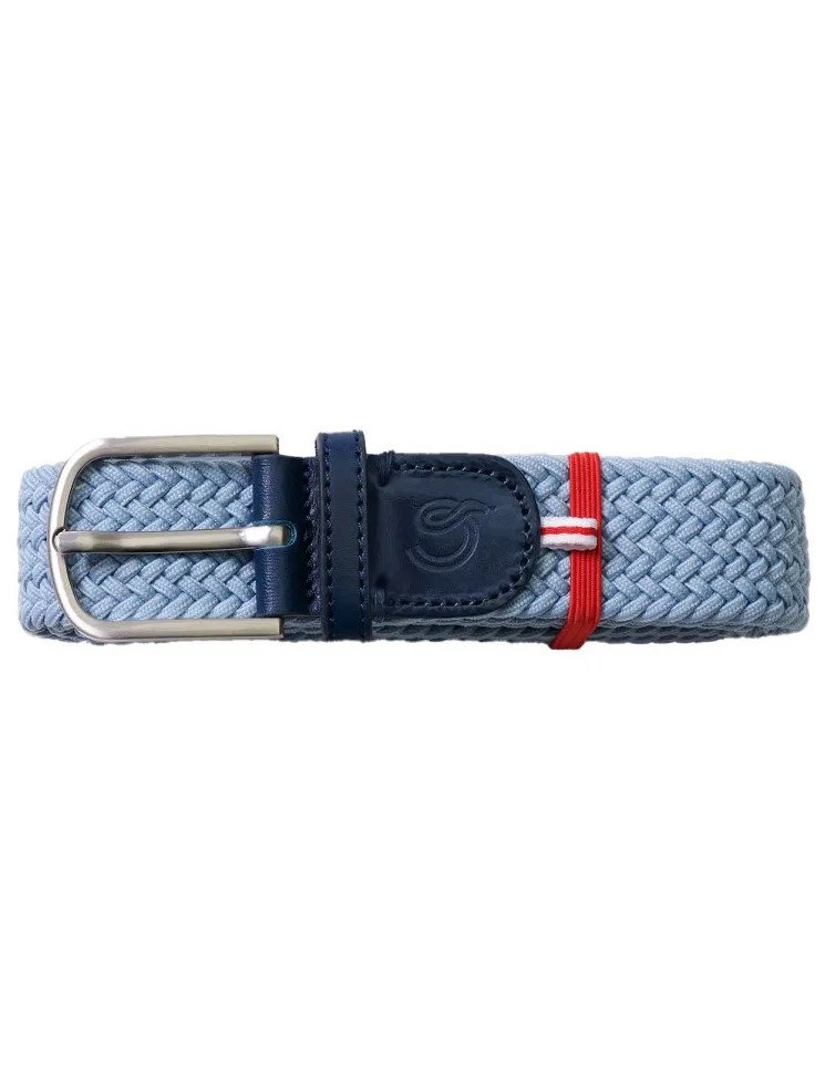 La Boucle riem Portofino Original blauw stretch effen