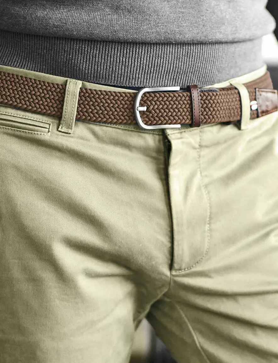 La Boucle riem Verbier bruin effen