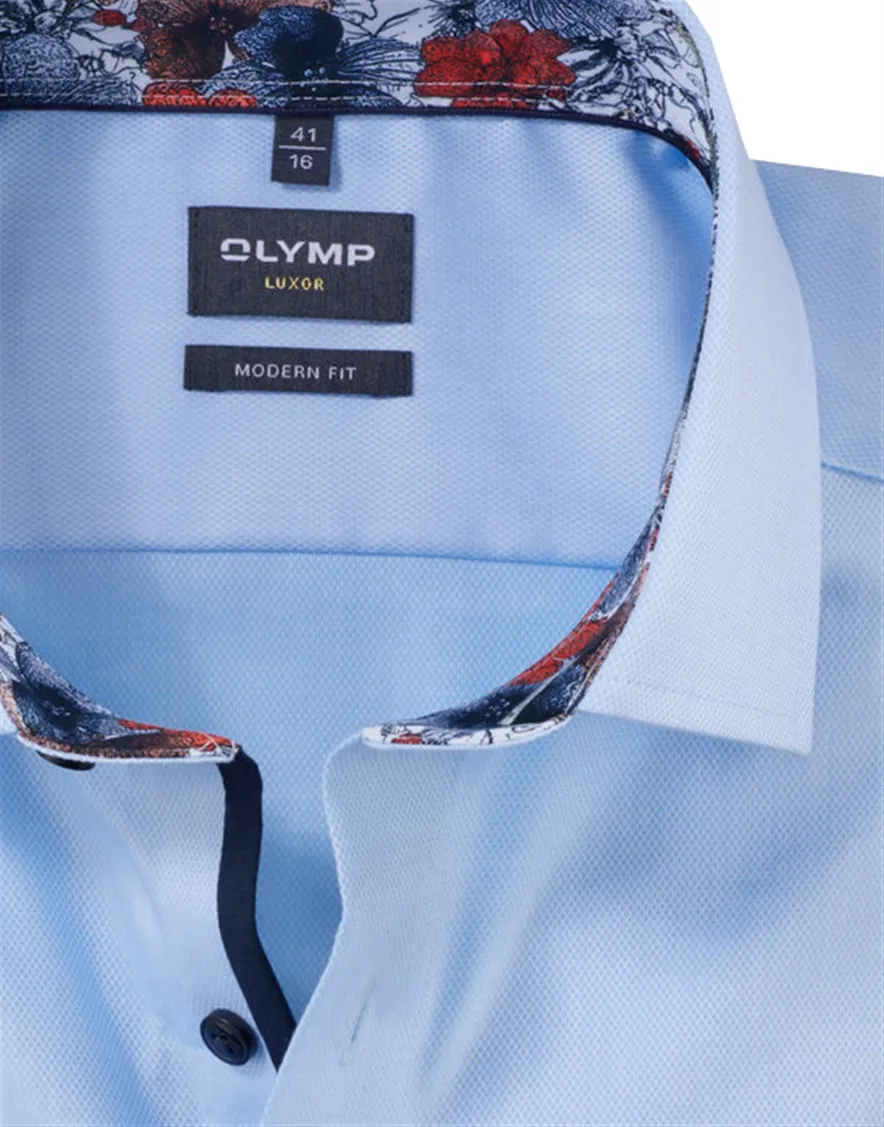 overhemd mouwlengte 7 lichtblauw Olymp Luxor Modern Fit