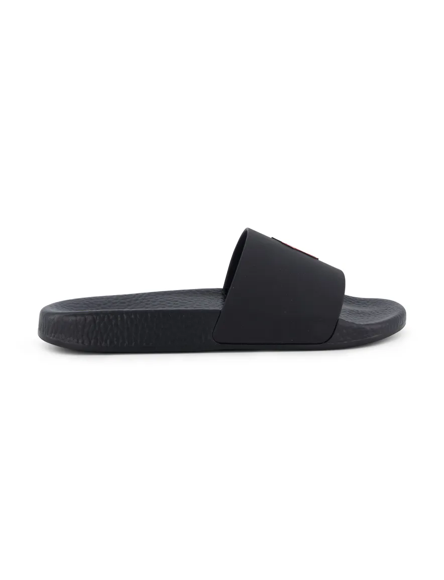 Polo Ralph Lauren slippers zwart rubber