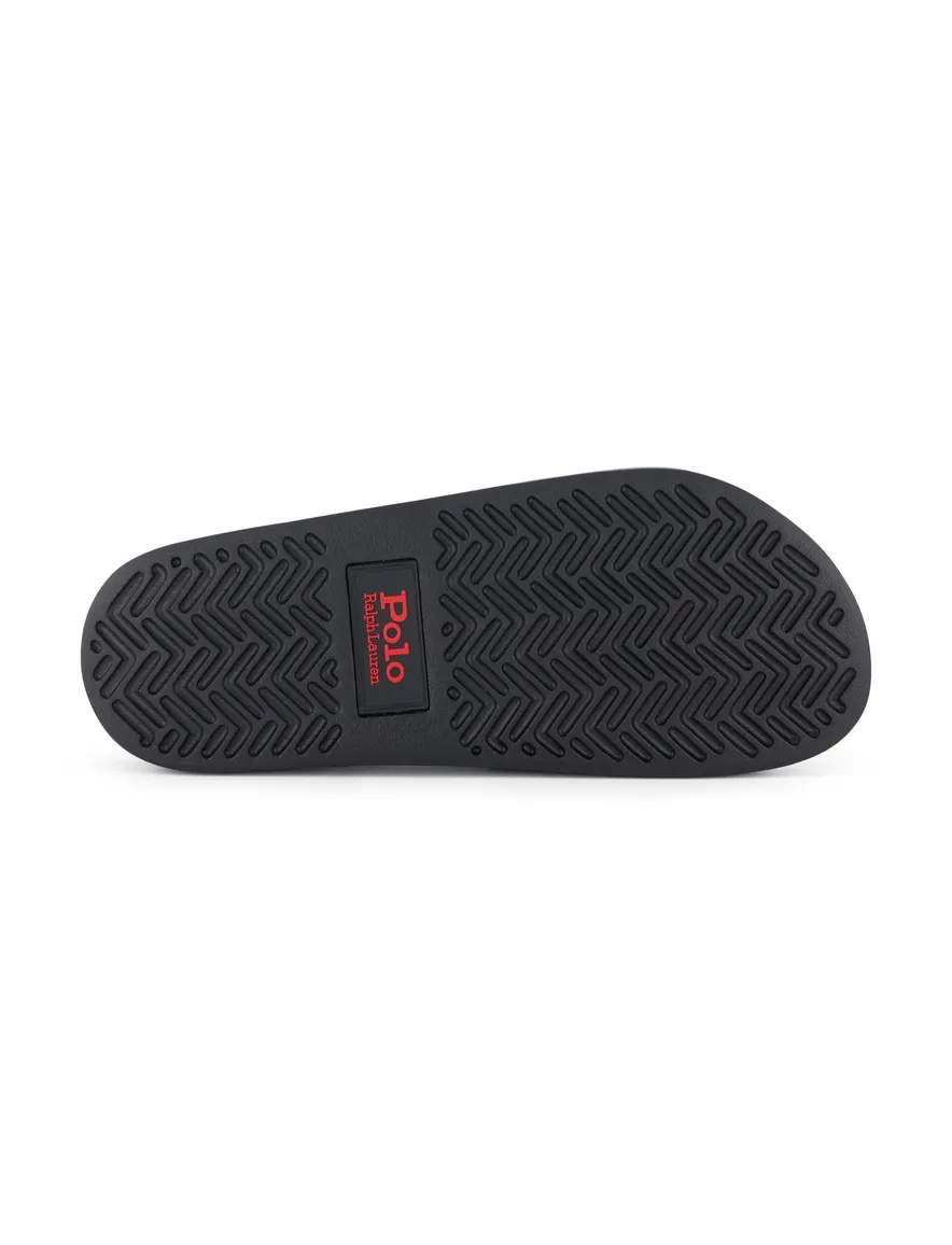 Polo Ralph Lauren slippers zwart rubber