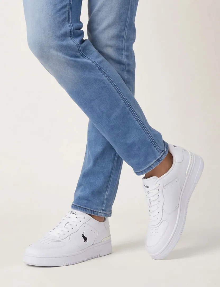 Polo Ralph Lauren sneakers wit effen leer
