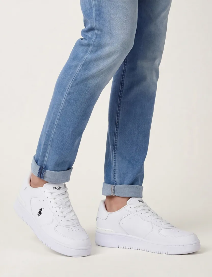 Polo Ralph Lauren sneakers wit effen leer