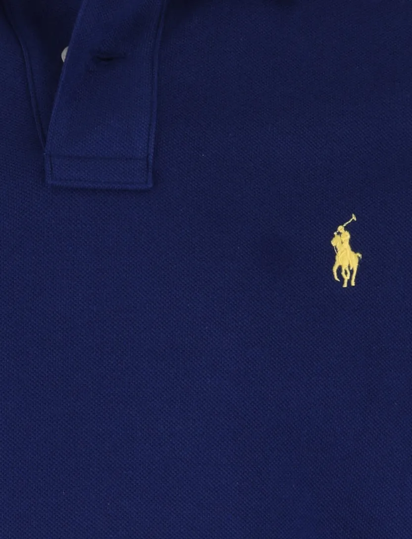 Polo Ralph Lauren effen blauwe polo normale fit