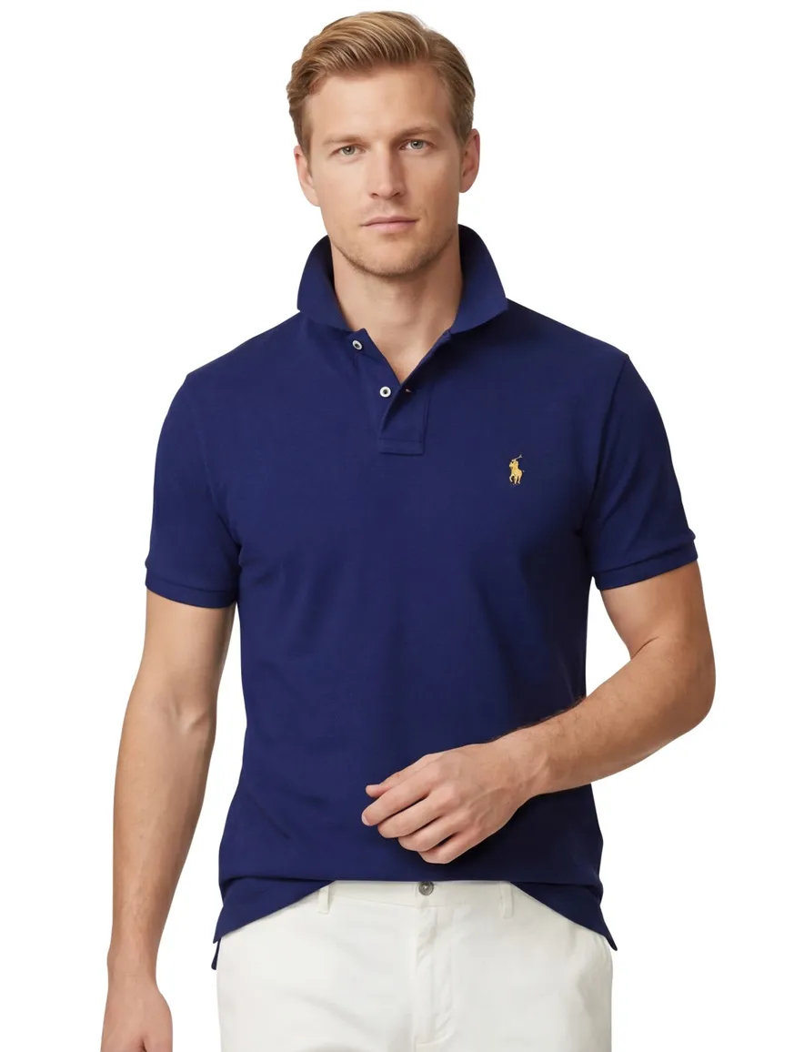 Polo Ralph Lauren polo effen blauw normale fit