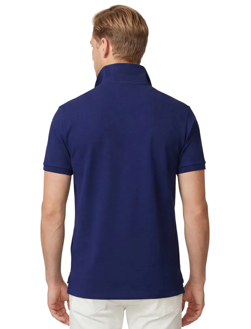 Polo Ralph Lauren effen blauwe polo normale fit