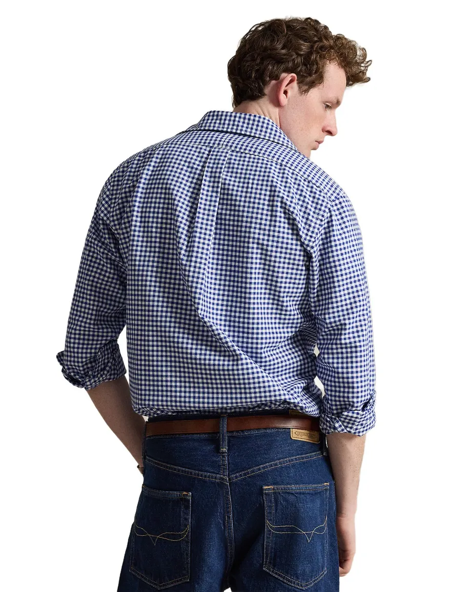 casual overhemd blauw Polo Ralph Lauren Custom Fit
