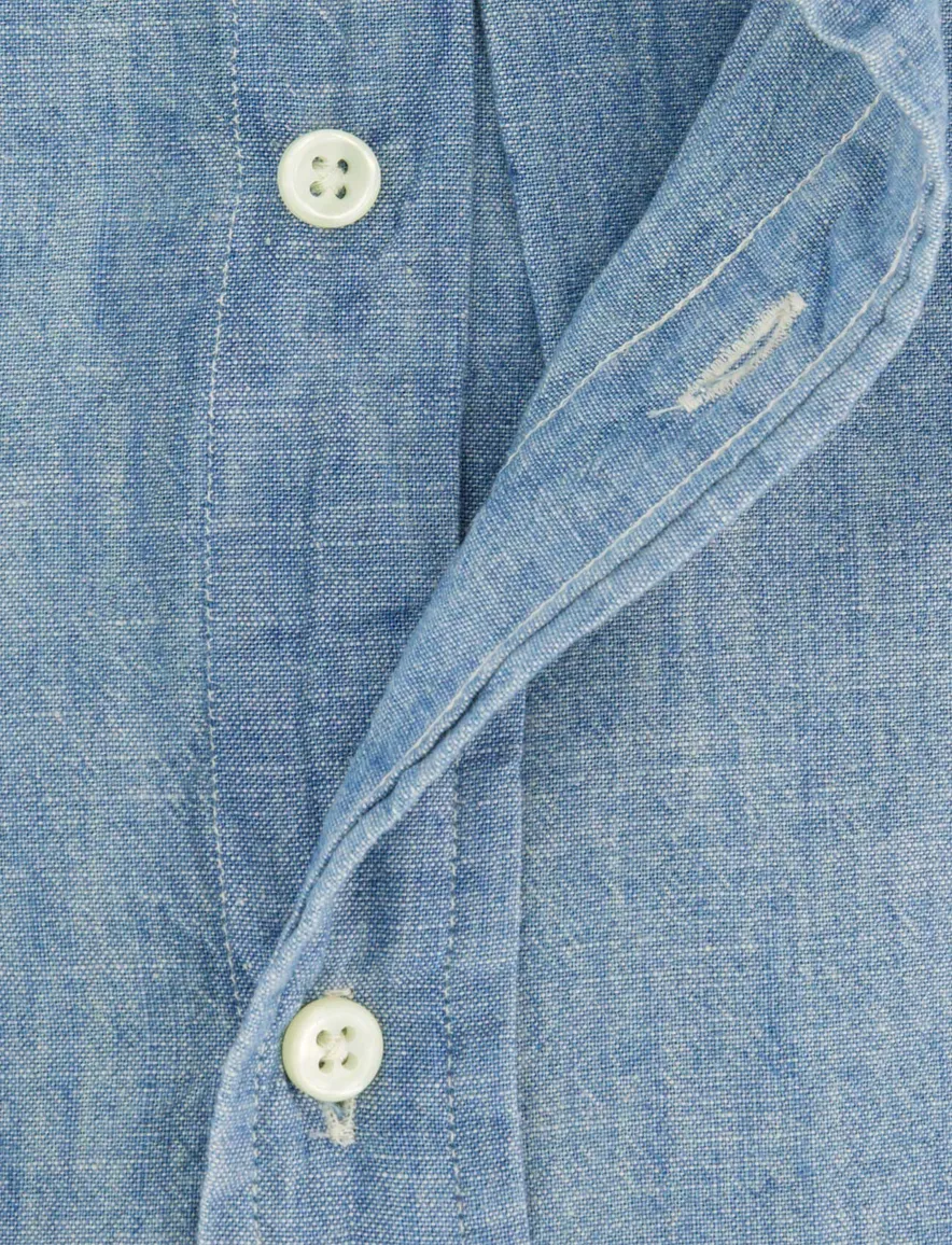 casual overhemd blauw Polo Ralph Lauren Custom Fit