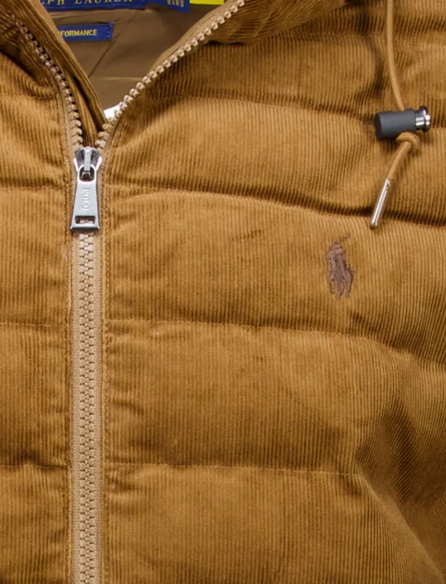 Polo Ralph Lauren winterjas corduroy camel waterdicht