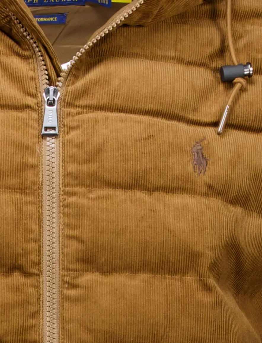 Polo Ralph Lauren winterjas corduroy camel waterdicht