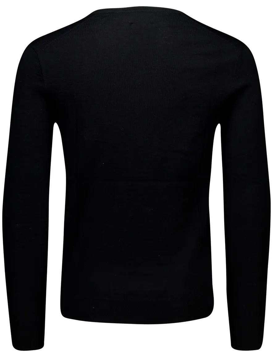 Polo Ralph Lauren trui zwart Slim Fit V-hals gebreid