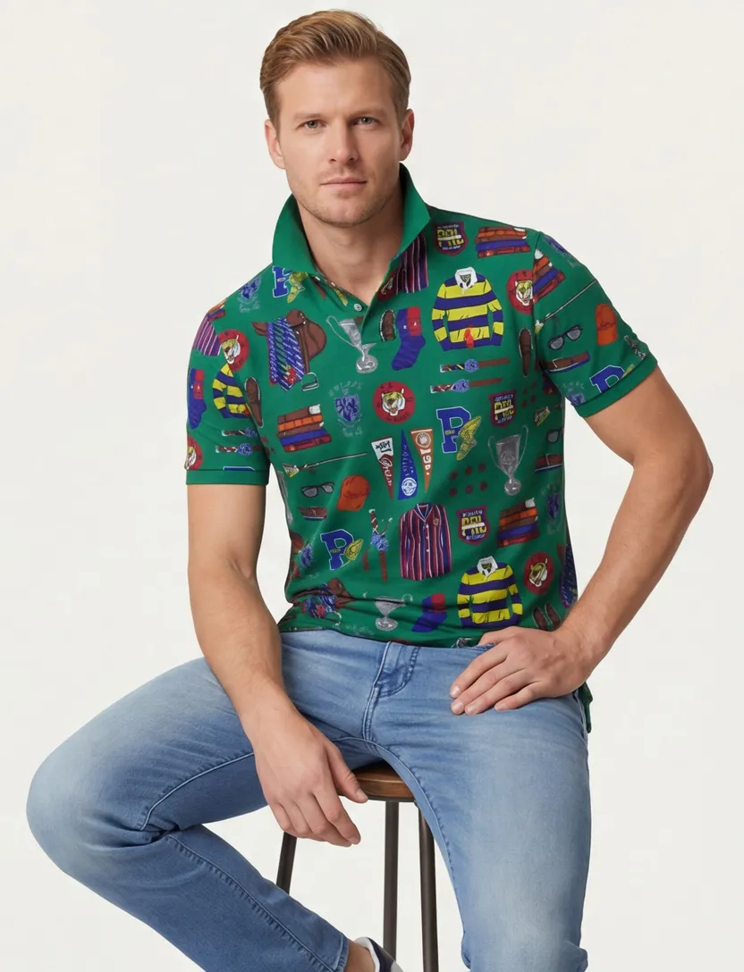 Polo Ralph Lauren polo print groen