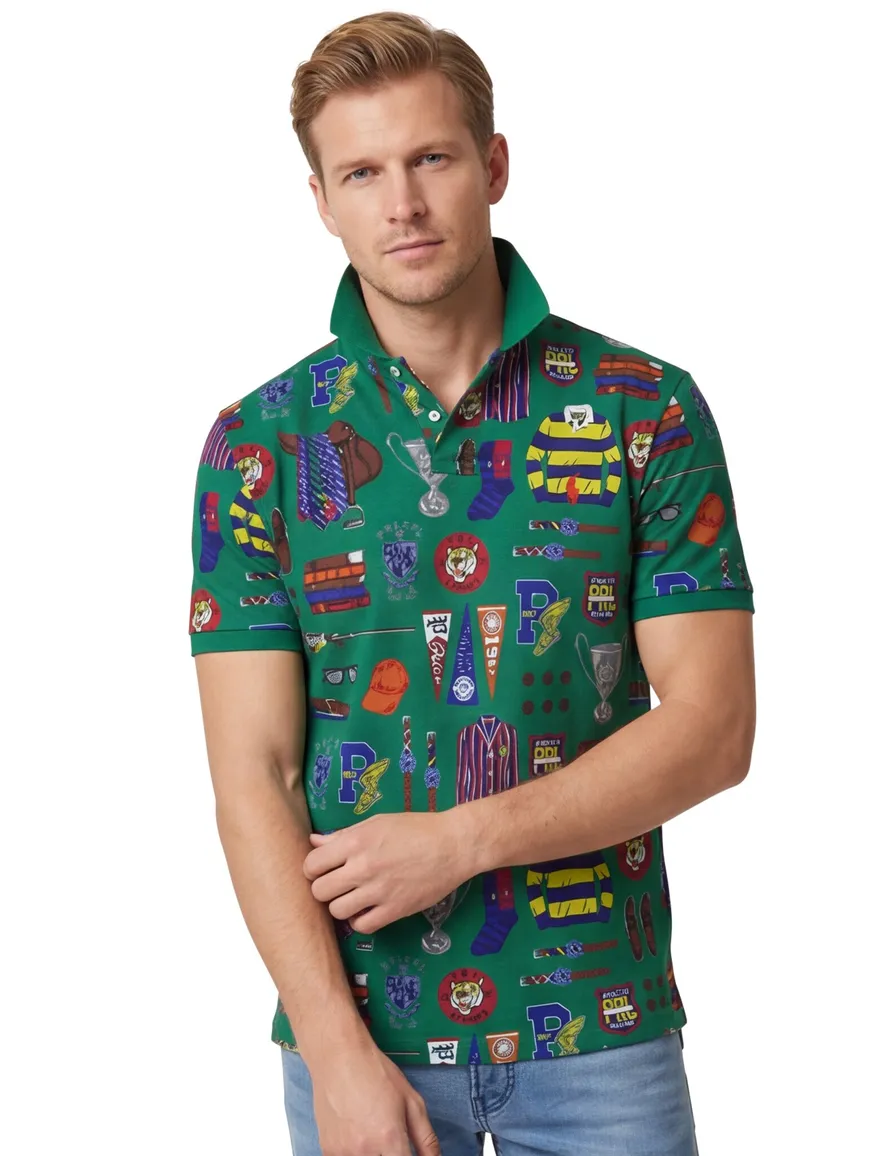 Polo Ralph Lauren polo groen geprint