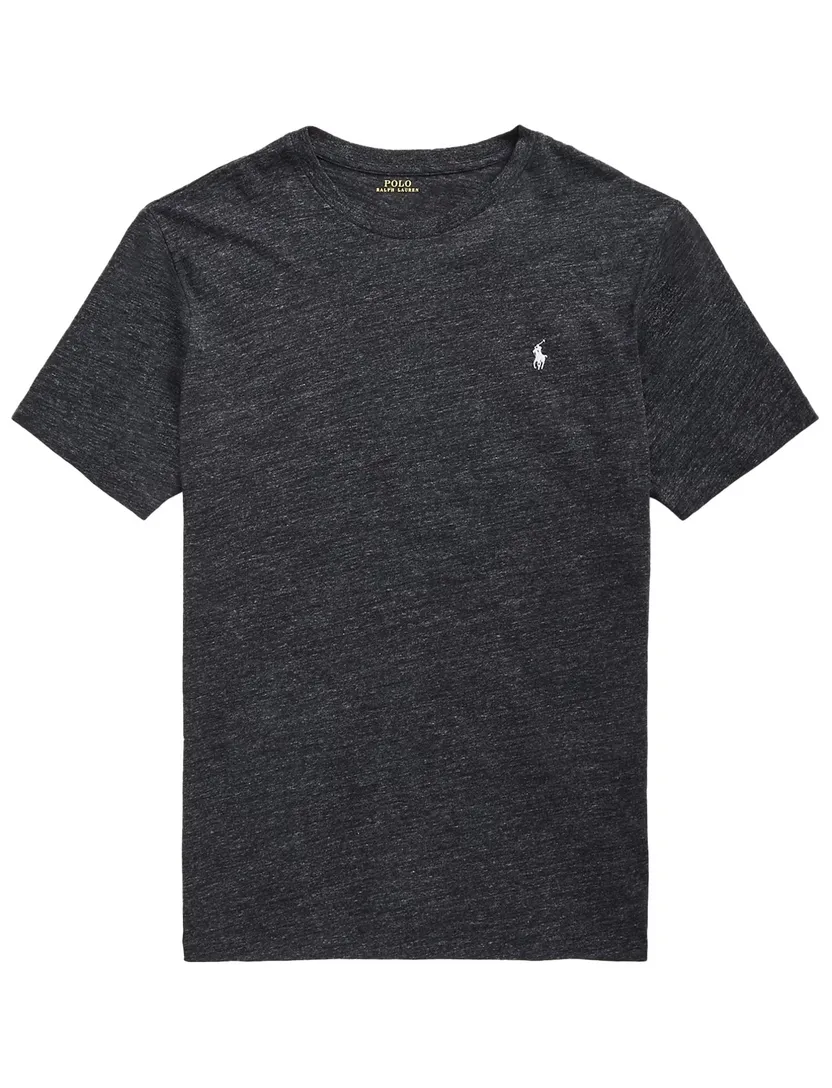 Big & Tall Polo Ralph Lauren t-shirt zwart gemeleerd