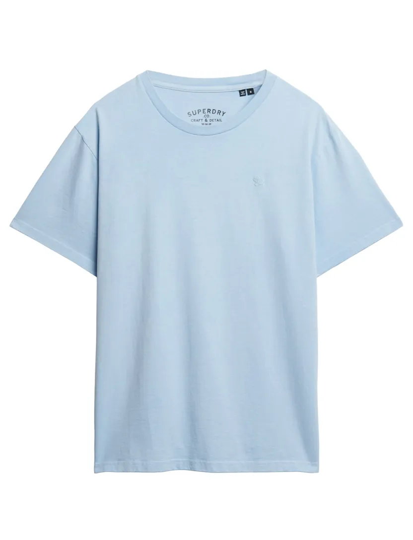 Superdry ronde hals t-shirt lichtblauw effen