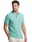 Superdry polo 2-knoops turquoise effen pique