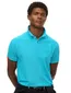 Superdry polo knalblauw effen pique korte mouw