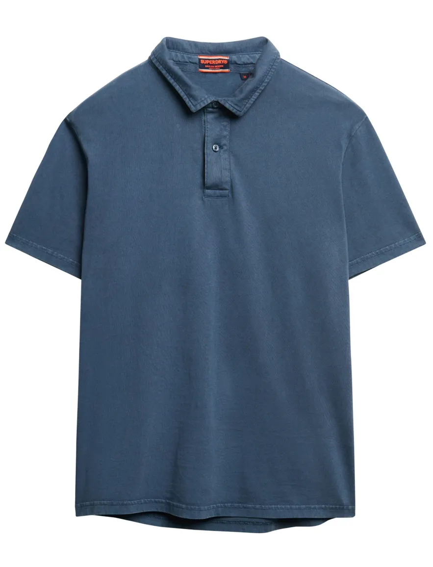 Superdry polo donkerblauw 2 knoops korte mouw