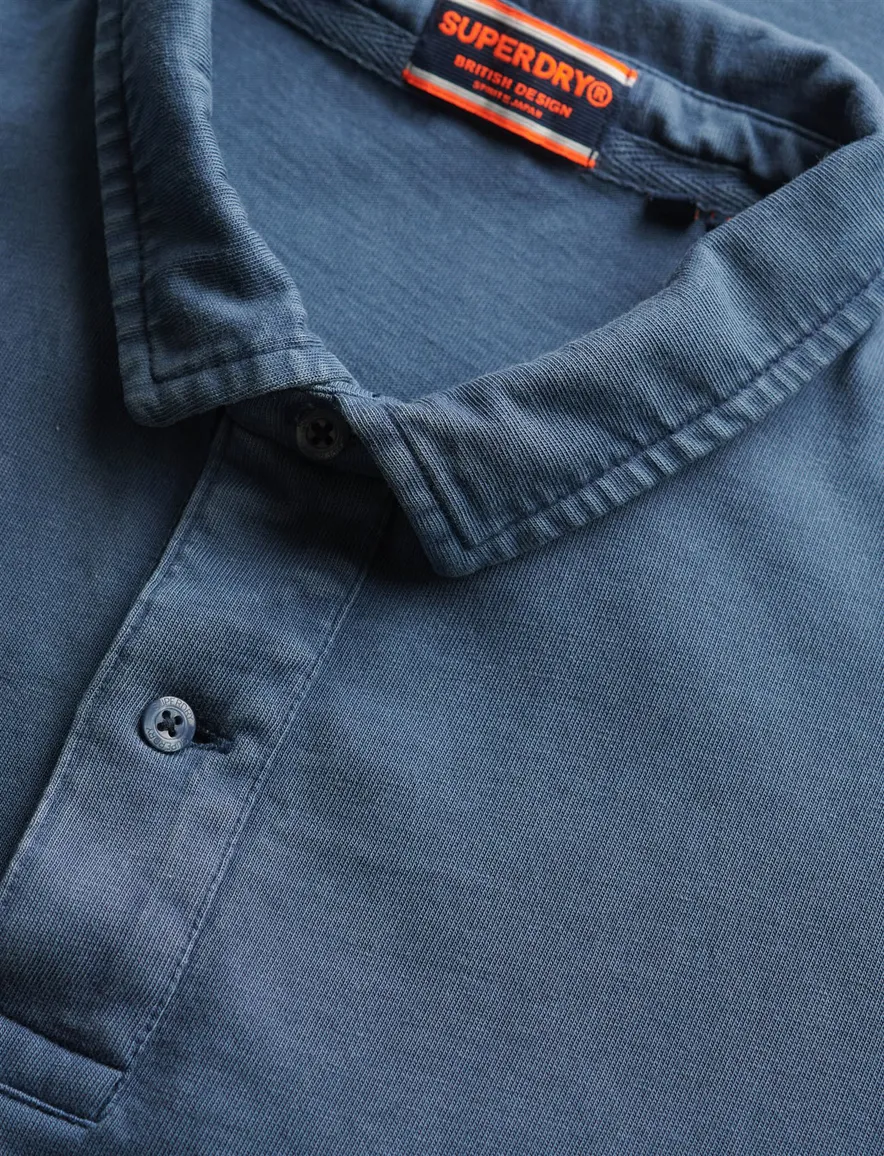 Superdry polo donkerblauw 2 knoops korte mouw