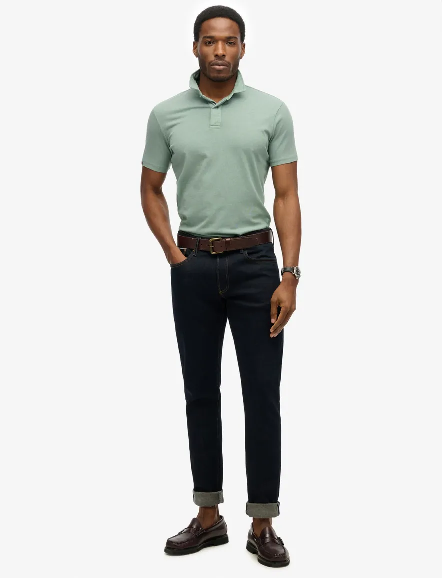Superdry polo groen effen