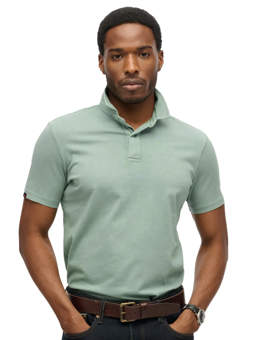 Superdry polo groen effen