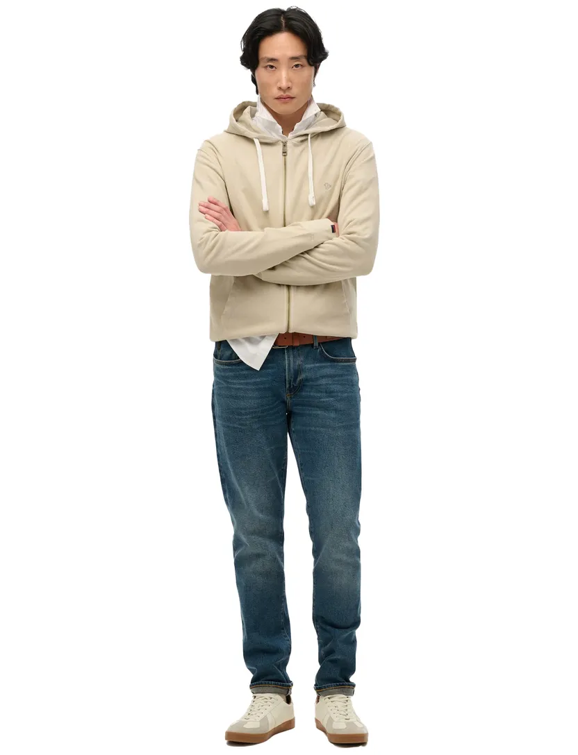 Superdry vest met capuchon beige effen